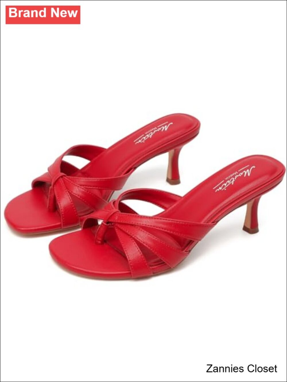 ✨ Kitten Heels Pointed Toe Vintage Mules Slip On Stiletto Backless Sandals